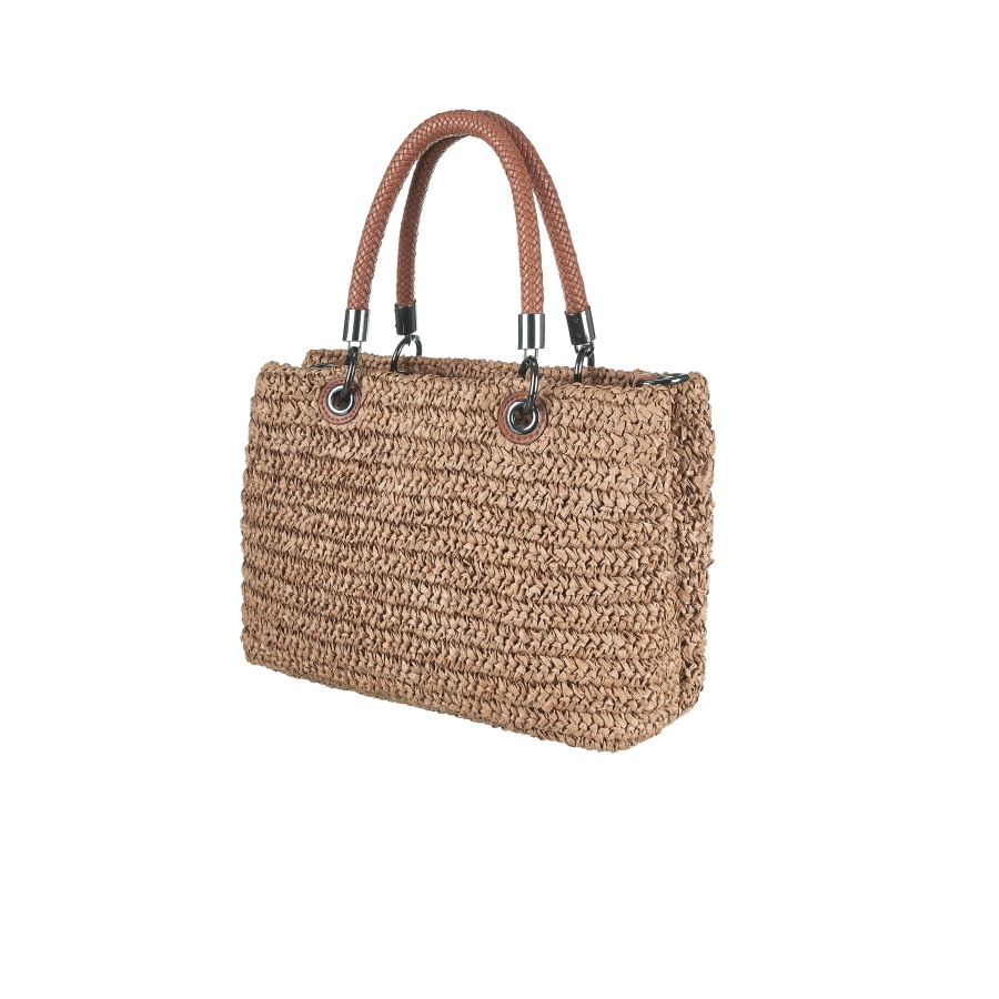 SEABREEZE TOTE RAFFIABAST COFFEE